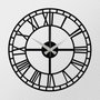 Wallity Enzoclock - S002 Reloj de Pared Decorativo de Metal Negro